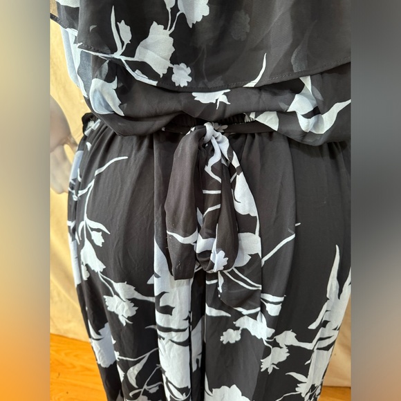 Lane Bryant 4 way navy blue floral dress off shoulder sleeveless - Picture 10 of 16